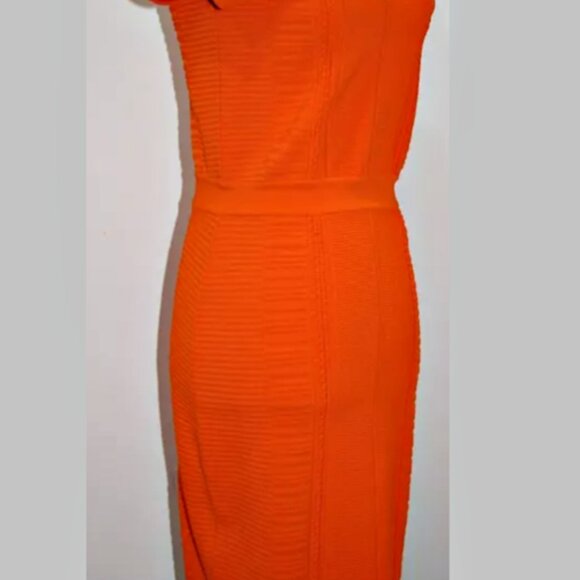 Versace Cutout Shoulders Bandage Style Bodycon Dress Orange sz US M /IT 44 $2230 - Picture 7 of 16